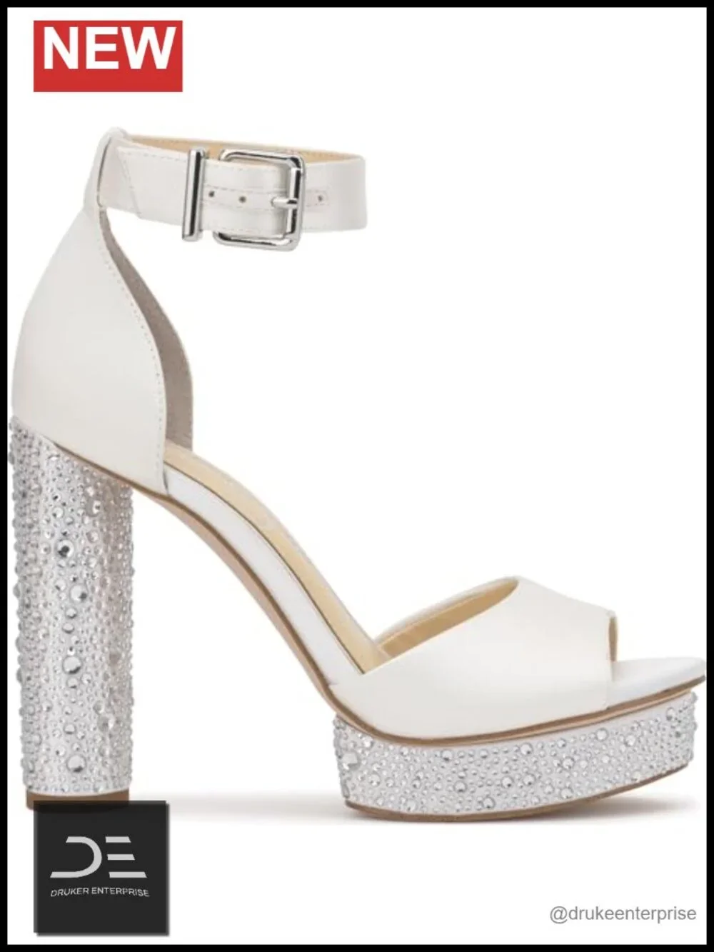 Satin Platform Sandal Heels 4.5 Inch